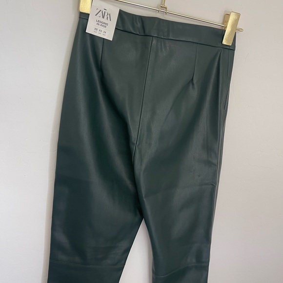 ZARA High Waist Faux Leather Pants Size XS NWT - Picture 4 of 7